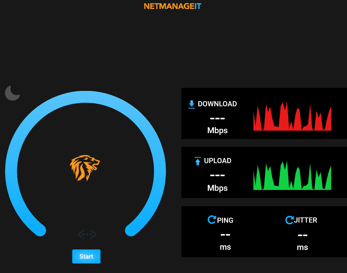 NetmanageIT's Dedicated Speed Test Site