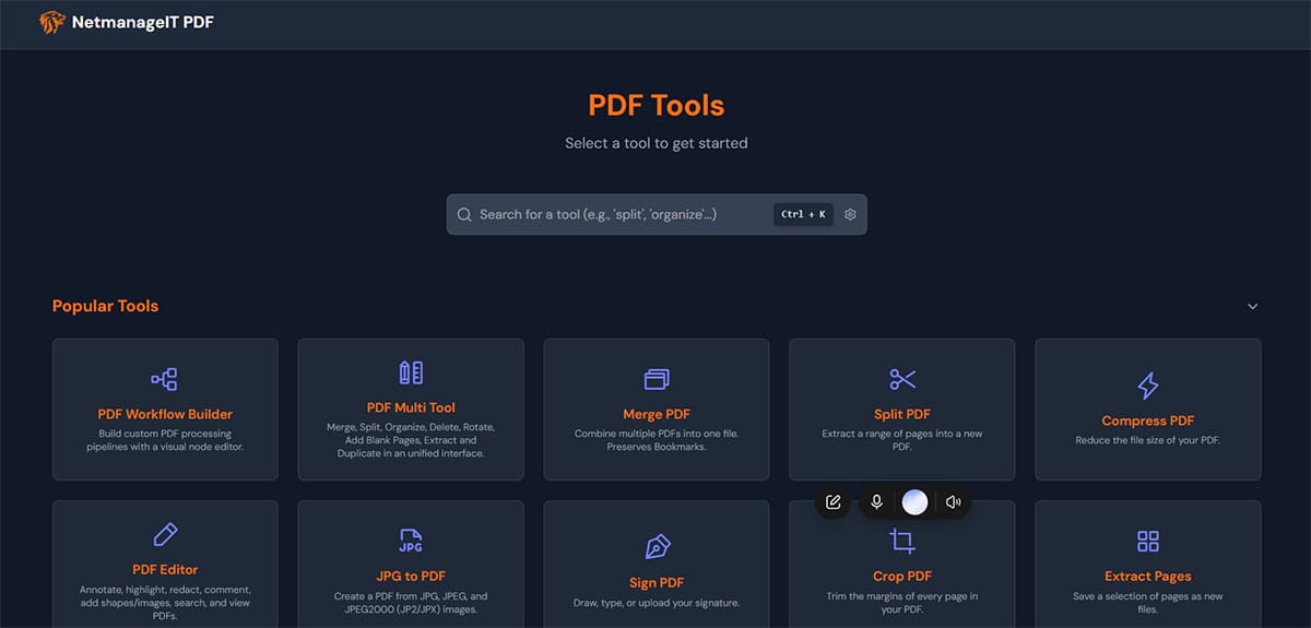 NetmanageIT PDF Tools Free Professional PDF Manipulation Tools