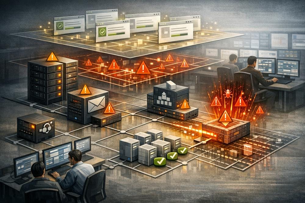 Illustration of Microsoft enterprise infrastructure, patch prioritization, and Snort network detection coverage