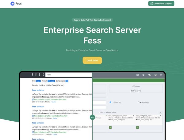 FESS Enterprise Search.  An Open Source Google Search Appliance Replacement.