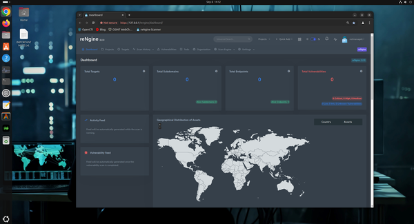 reNgine Reconnaissance Suite and Vulnerability scanner Turnkey OVA.