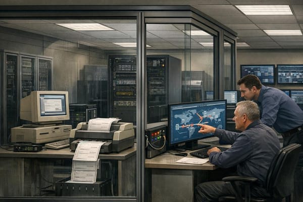 Isolated legacy check-printing system protected by network segmentation and controlled access