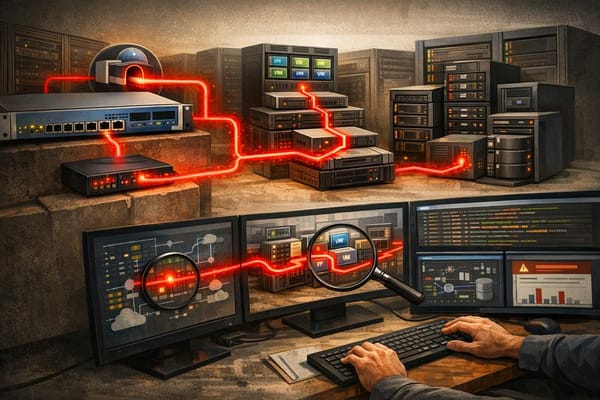 Illustration of a GlobalProtect VPN gateway under attack with paths toward virtualization and backup infrastructure